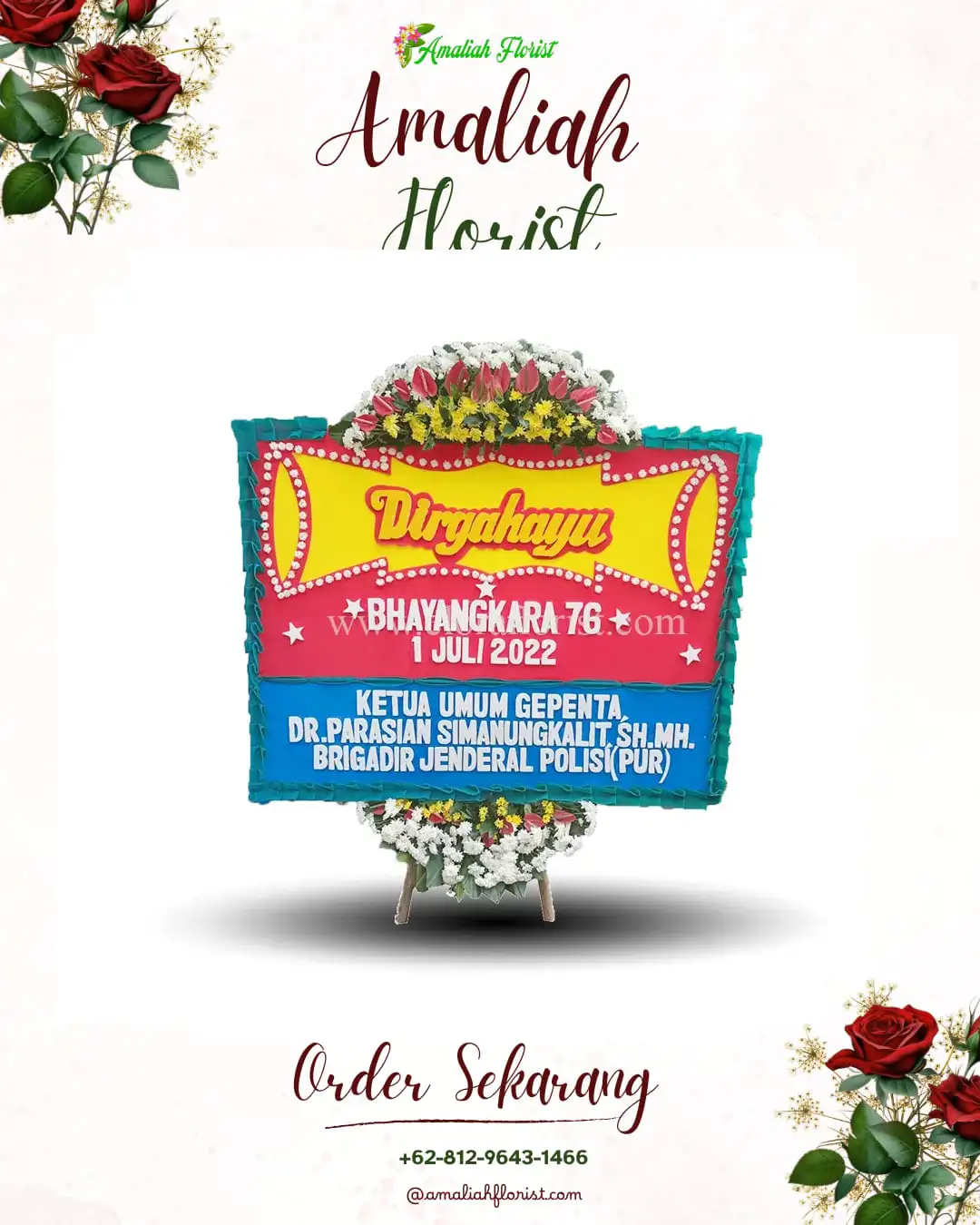 Papan Bunga HUT Ulang Tahun Indralaya Utara